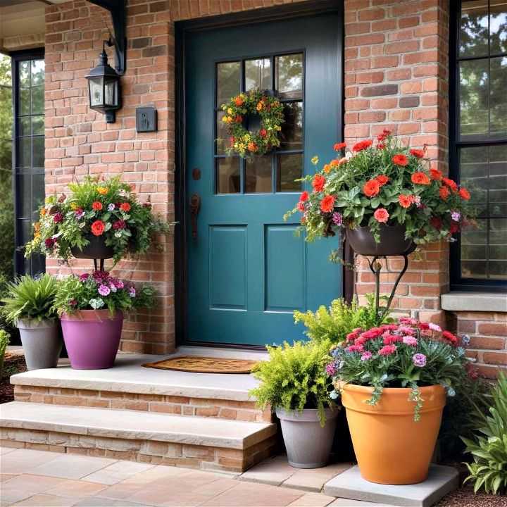 colorful planters for your front porch