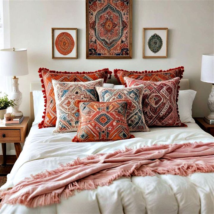 colorful throw pillows are an excellent way