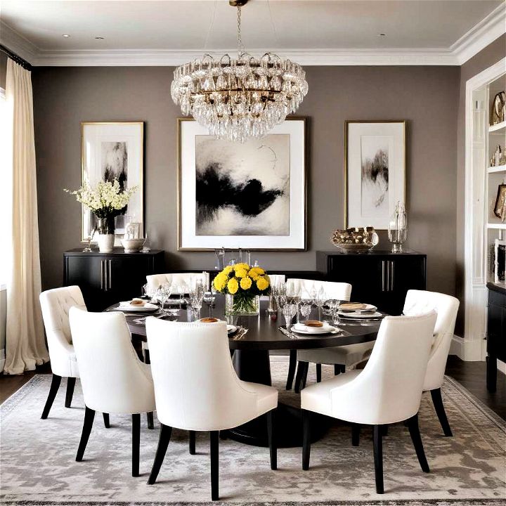 comfort contemporary chic dining area