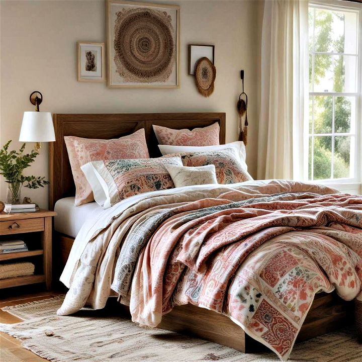 comfortable embrace layered bedding look