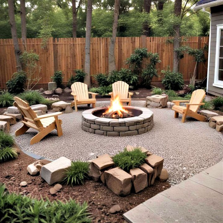 comfortable fire pit area