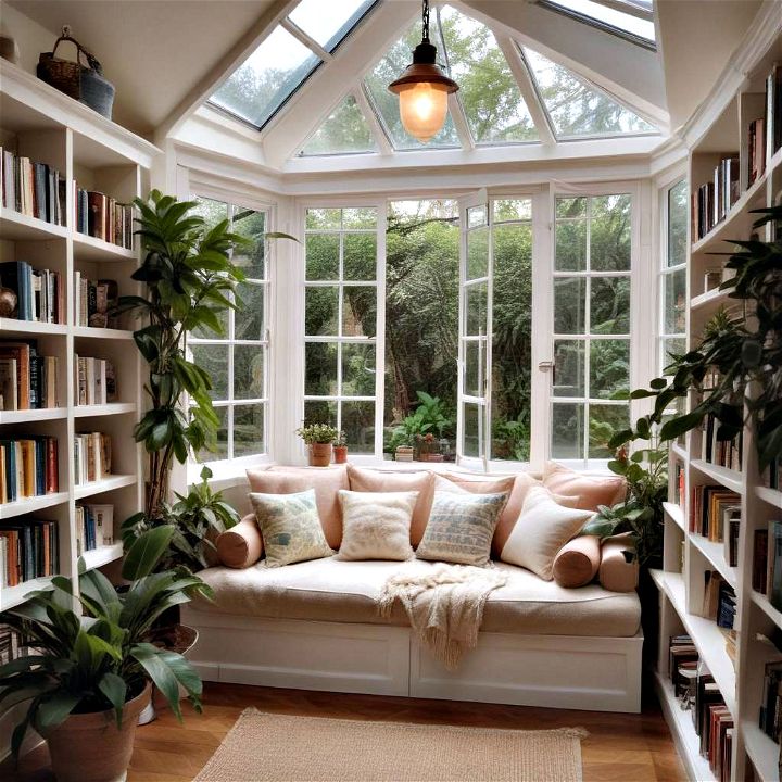 comfortable reading nook conservatory