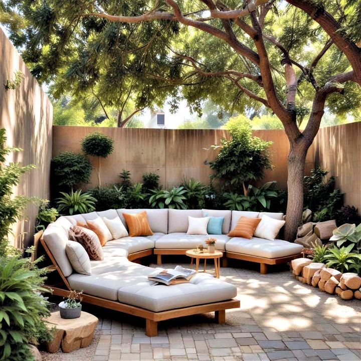 comfortable shaded seating area