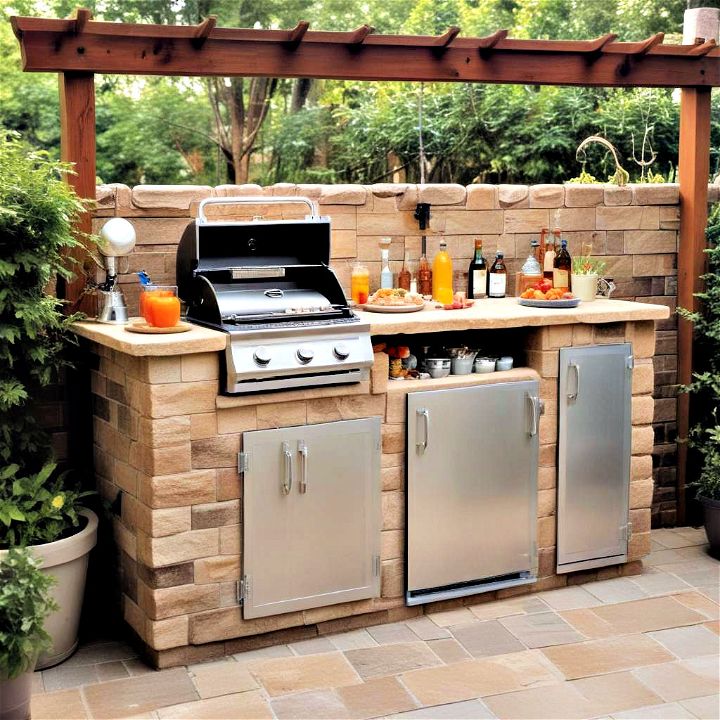 compact outdoor kitchen