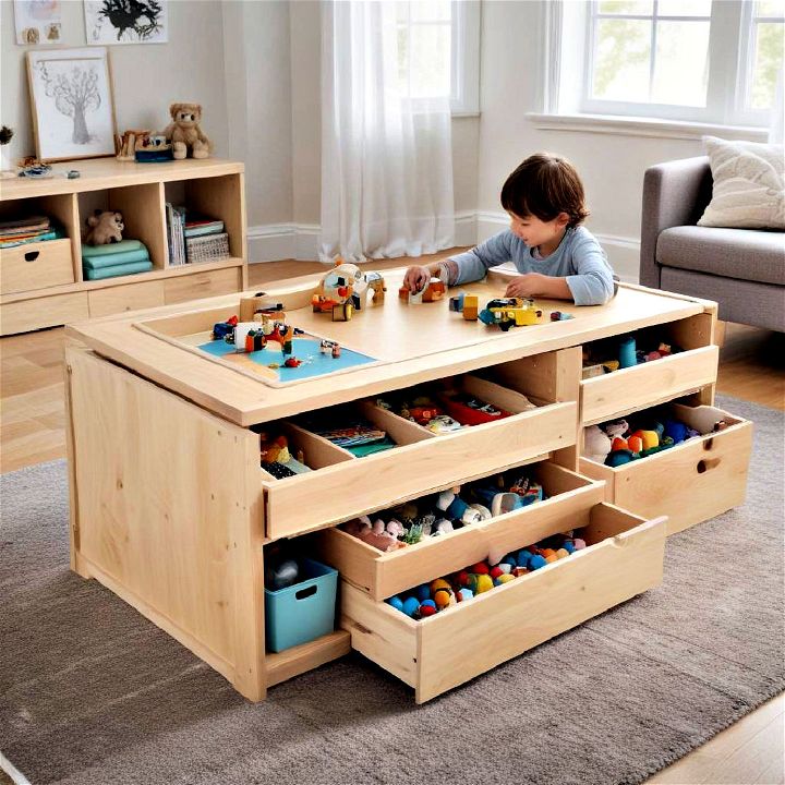 convertible play tables with built in storage