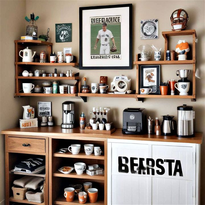 cool sports barista corner for sports and coffee