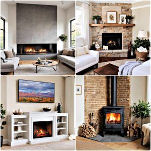 corner fireplace ideas