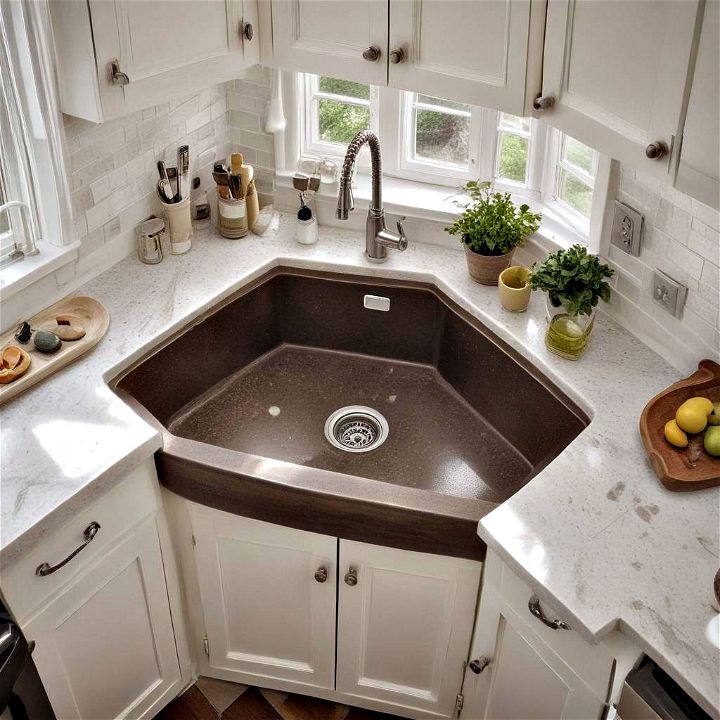 corner sinks in small kitchen