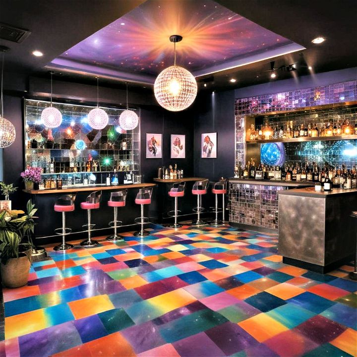 cosmic disco themed bar