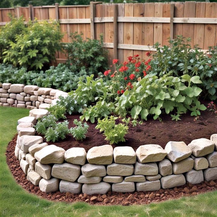 cost free stone pile edging