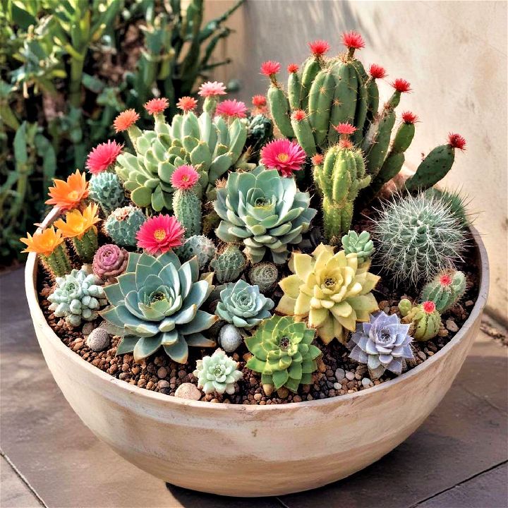 cozy cacti collections for container gardens