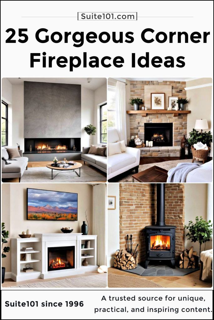 25 Corner Fireplace Ideas for Modern Decor