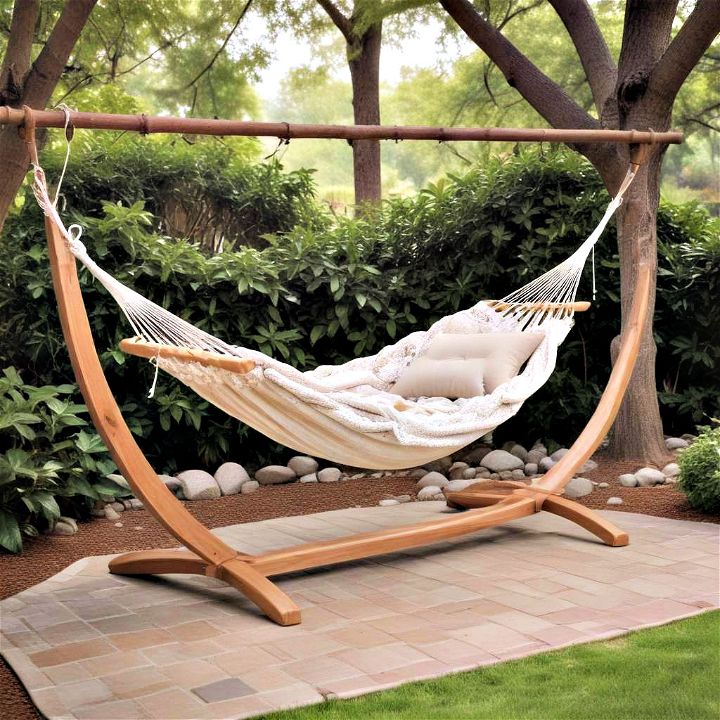 cozy front yard hammock nook