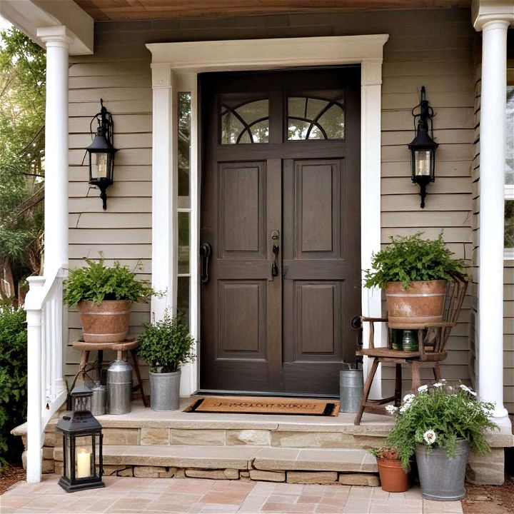 cozy rustic elements for your front porch