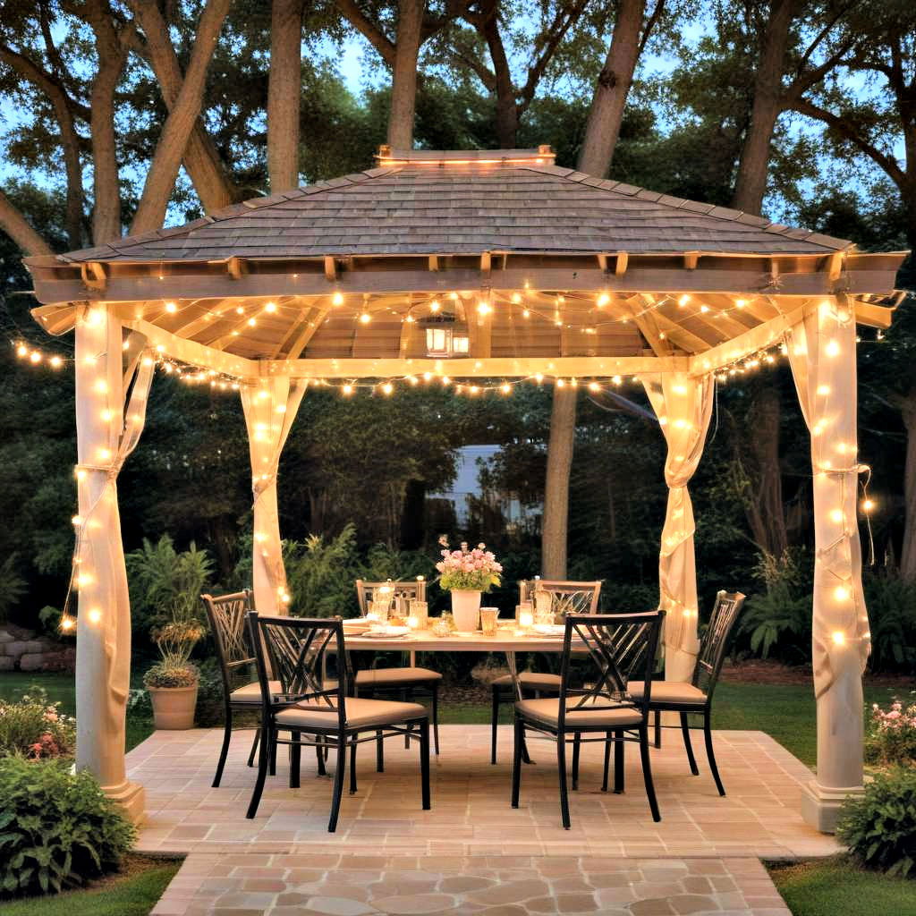 25 Gazebo Lighting Ideas For A Cozy Outdoor Ambiance 25 Gazebo Lighting Ideas For A Cozy Outdoor Ambiance