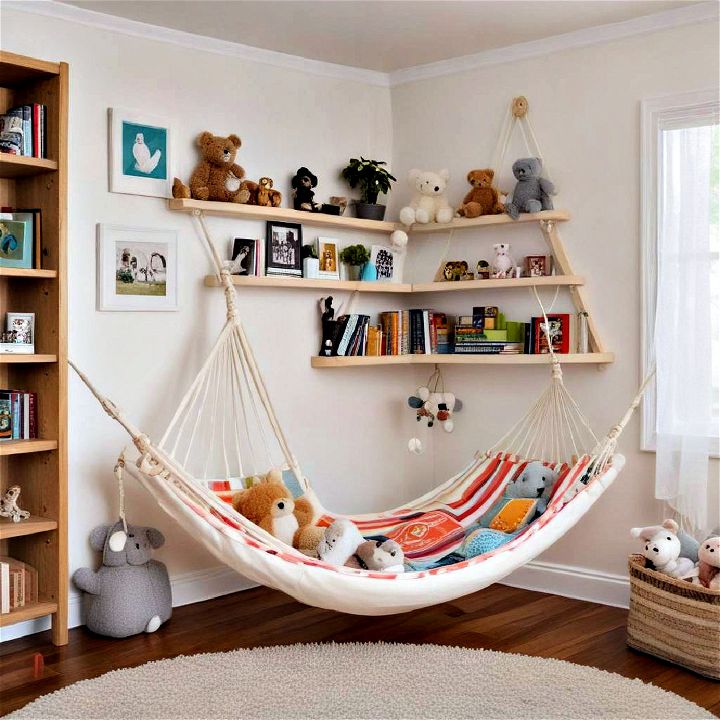 cozy toy hammocks in corners