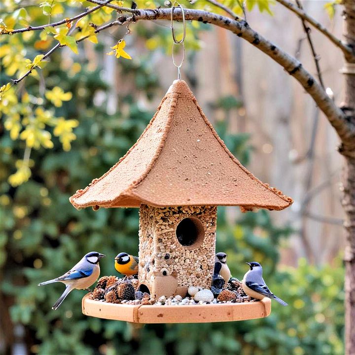 craft a bird feeder station for children