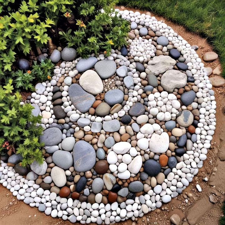 craft an artistic pebble mosaic