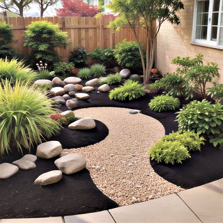 crafting mulch and rock features