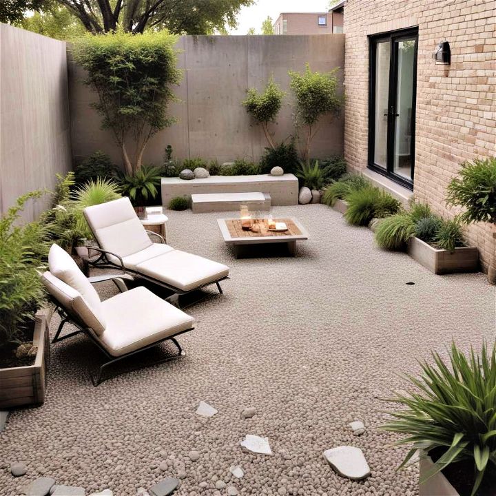 create a chic gravel base for urban retreat