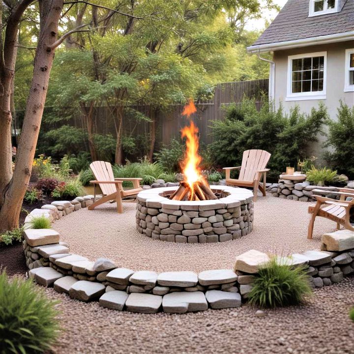 create a cozy fire pit setting
