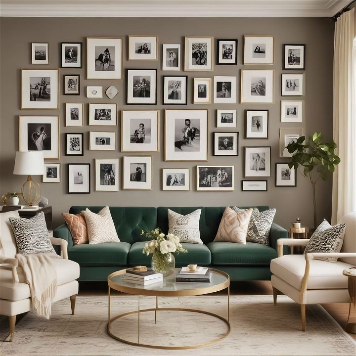 create a gallery wall for living room