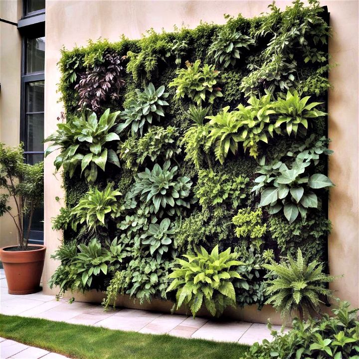 creative and lush green wall