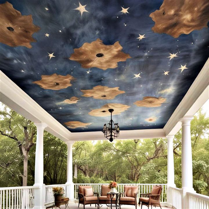 custom painted ceiling mural