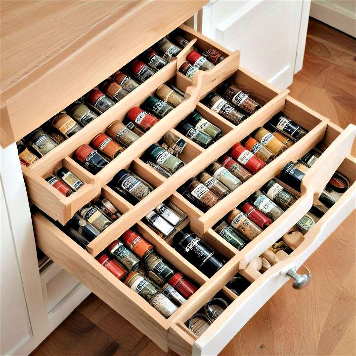 custom spice rack drawer inserts