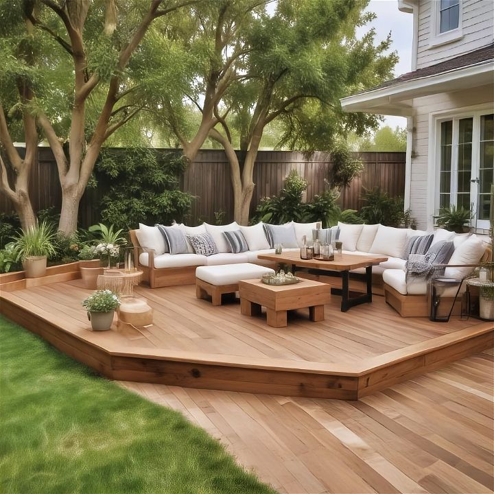 deck for elegant outdoor living area