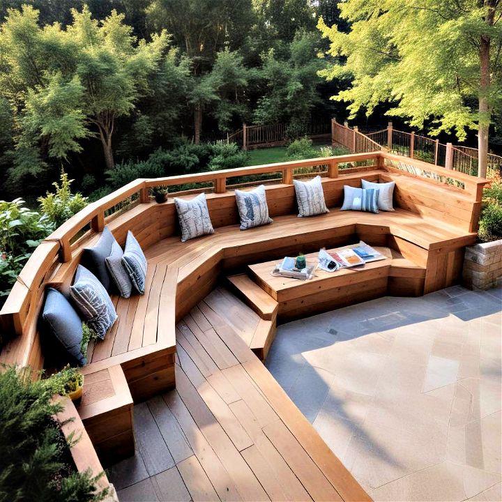 deck with built in seating smart solution