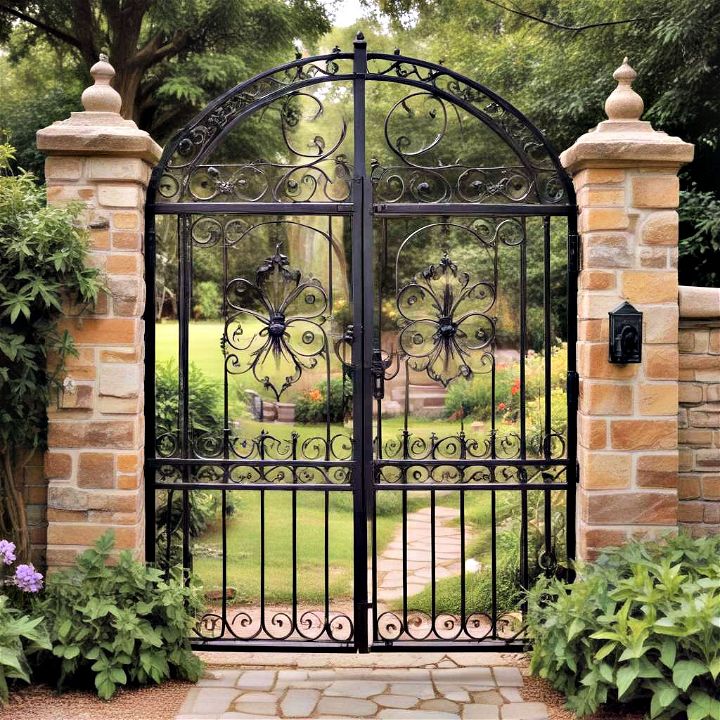 decorative and welcoming garden gate