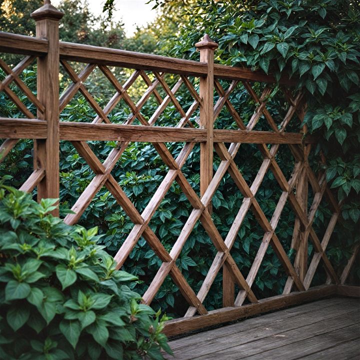 decorative lattice work deck railing