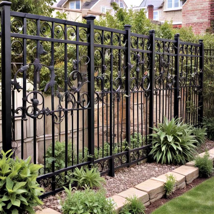 decorative metal panels garden fence