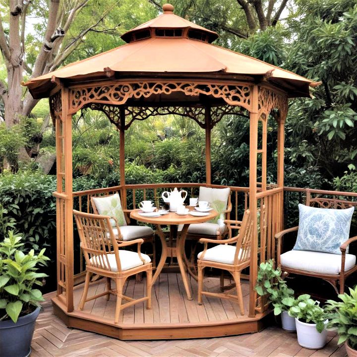 delightful deck gazebo tea garden retreat