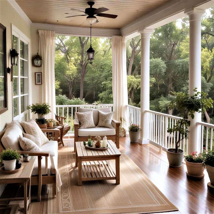 design a bright and airy back porch