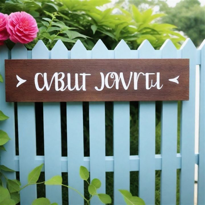 diy signages for your fence