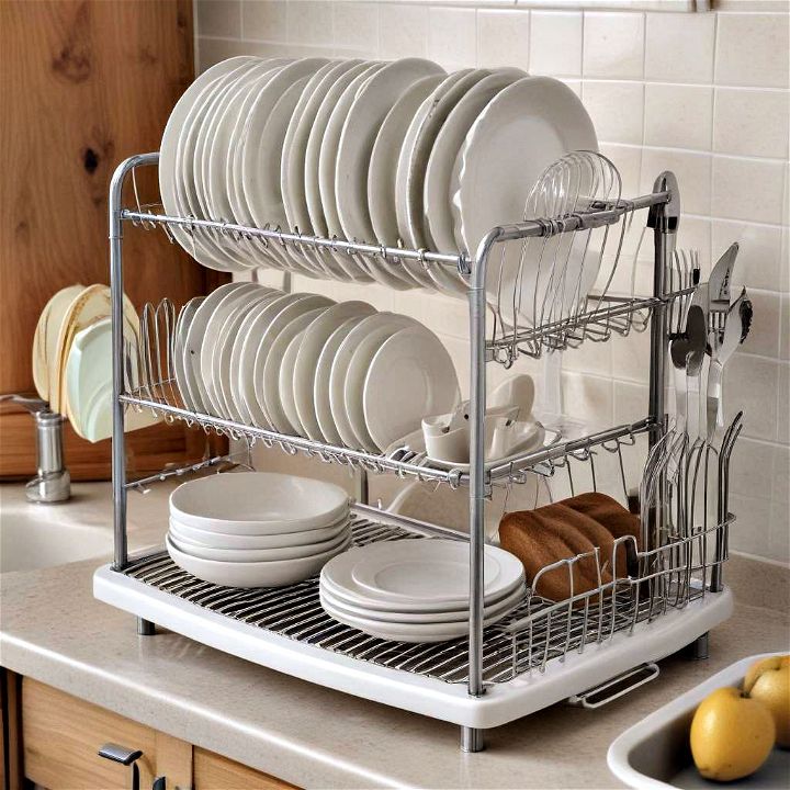 double decker dish rack design