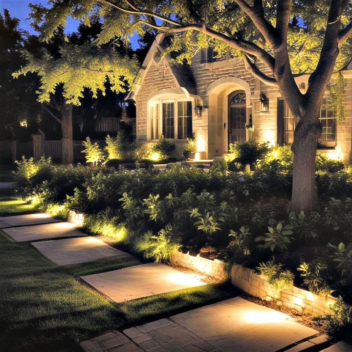 dramatic up lighting foroutdoor spaces