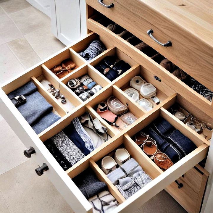 drawer organizers to keep smaller items tidy
