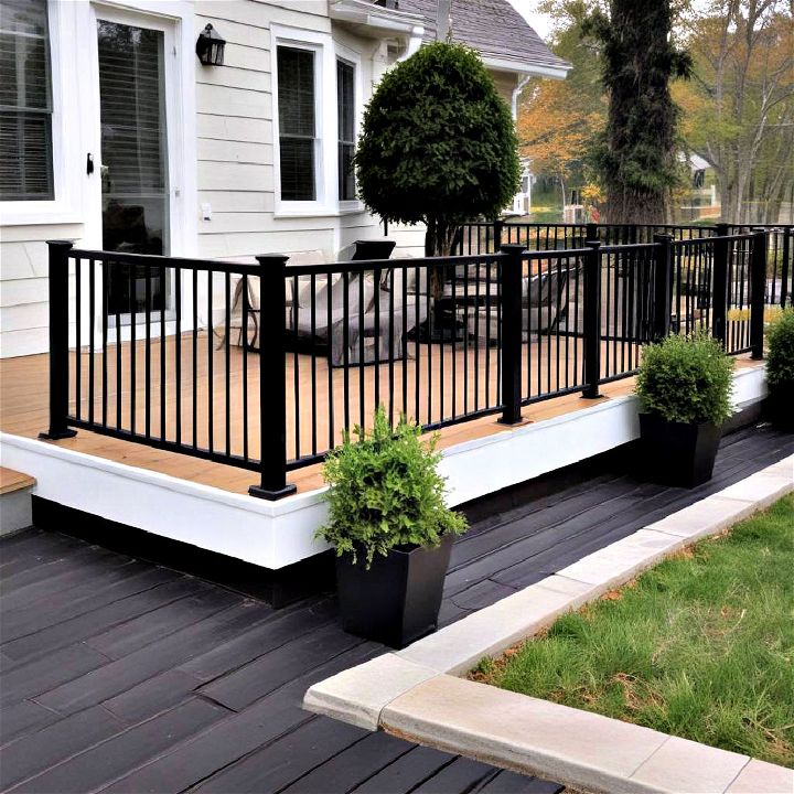 durable and sleek aluminum deck railing