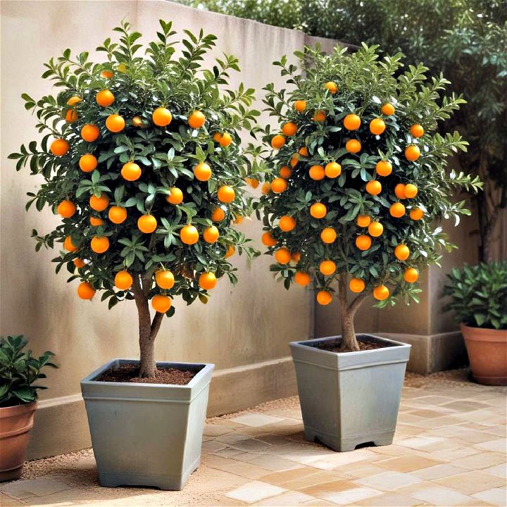 dwarf citrus grove for sunny patios