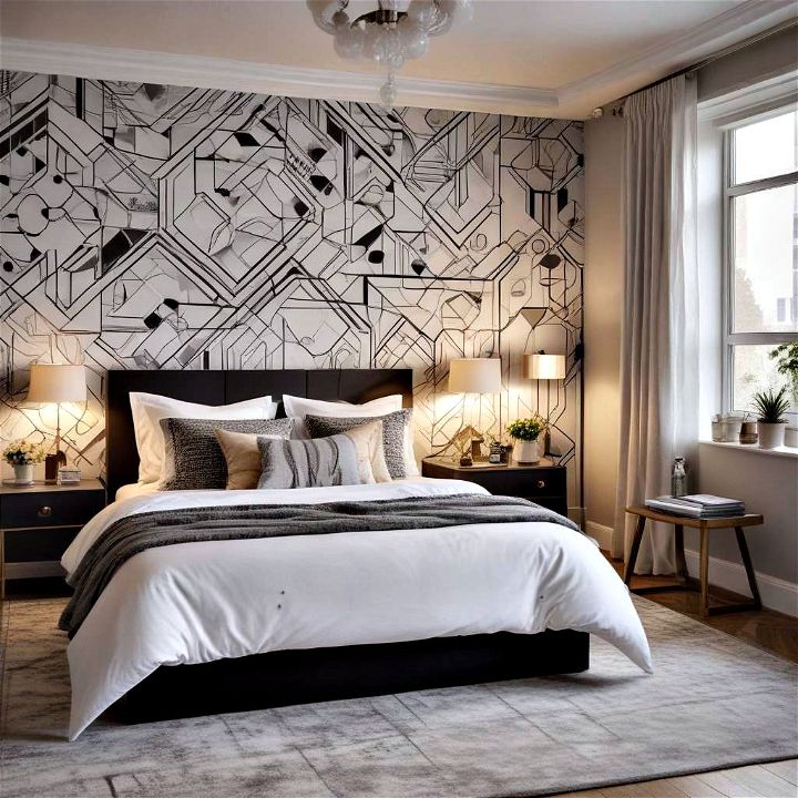 dynamic geometric patterns for bedroom