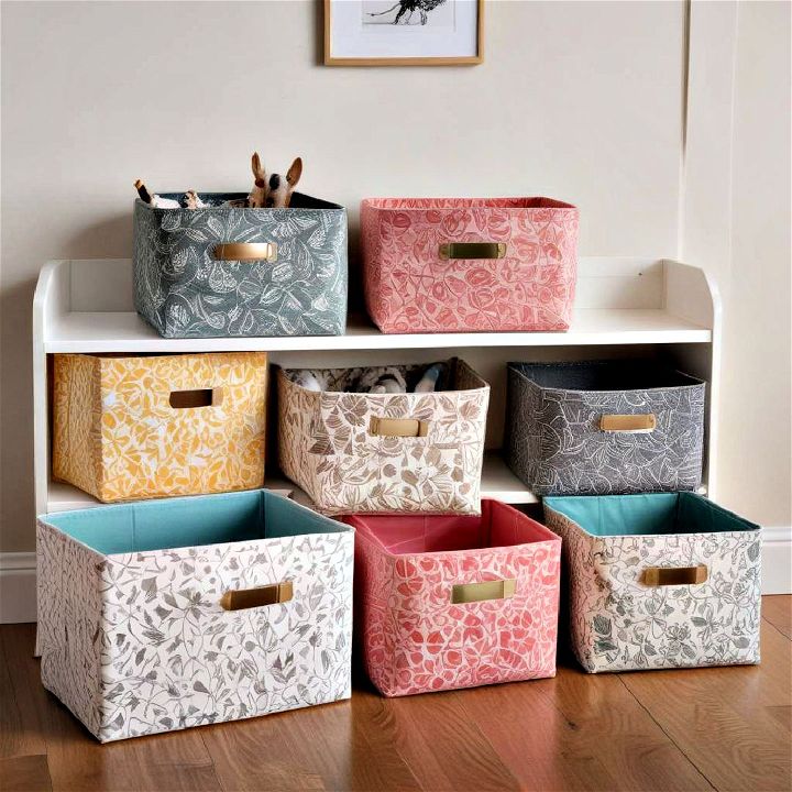 easy and stylish foldable fabric bins
