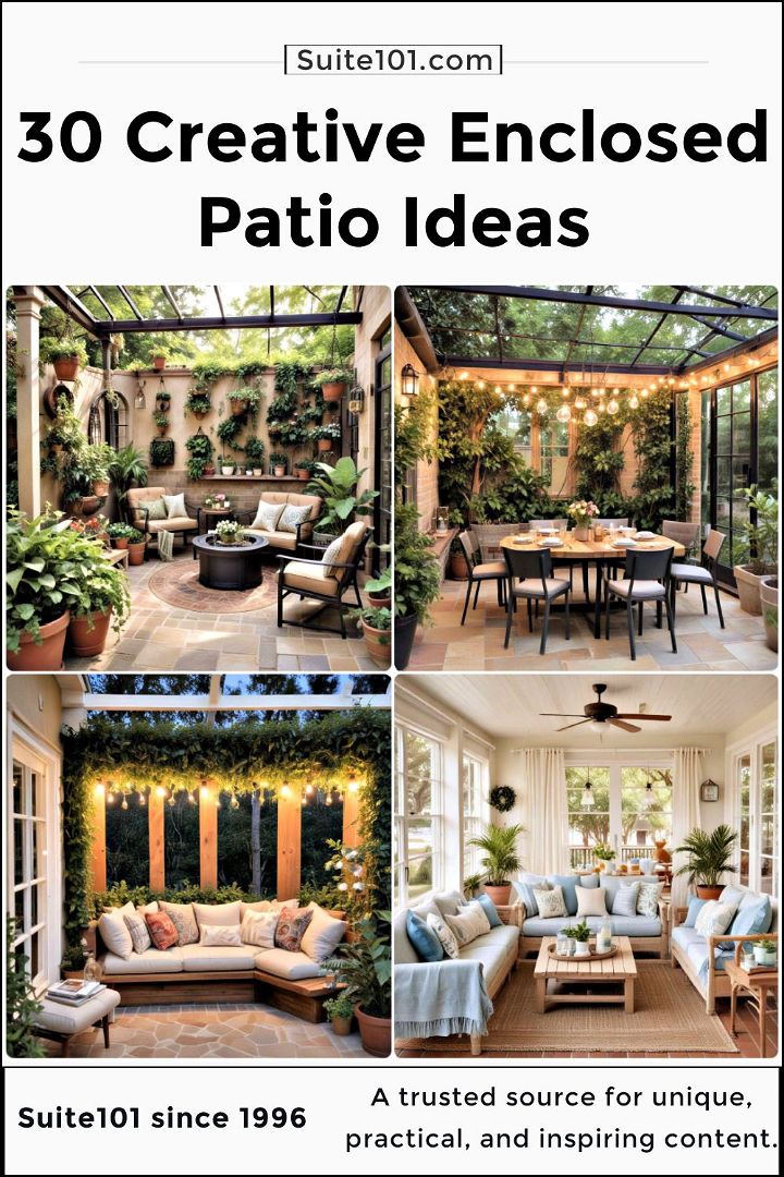 easy enclosed patio ideas