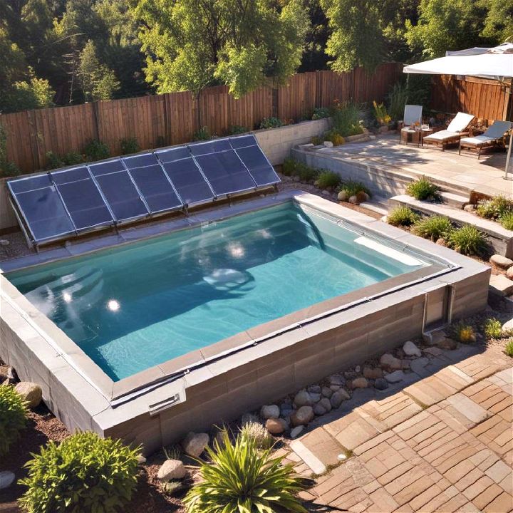 eco friendliness with a solar heated pool