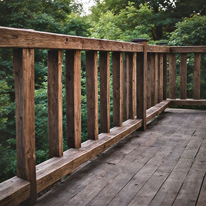 eco friendly beautiful reclaimed wood deck railings