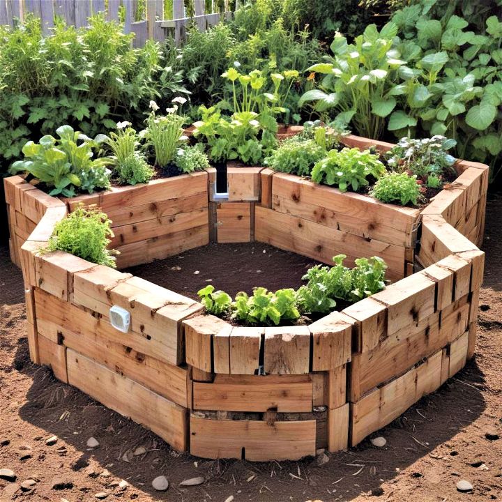 eco friendly keyhole garden bed