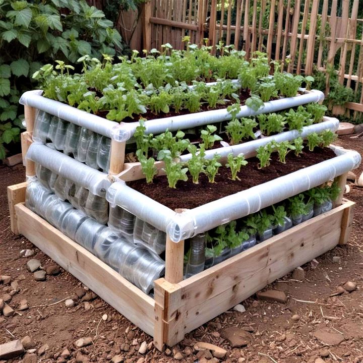 eco friendly plastic bottle raised beds