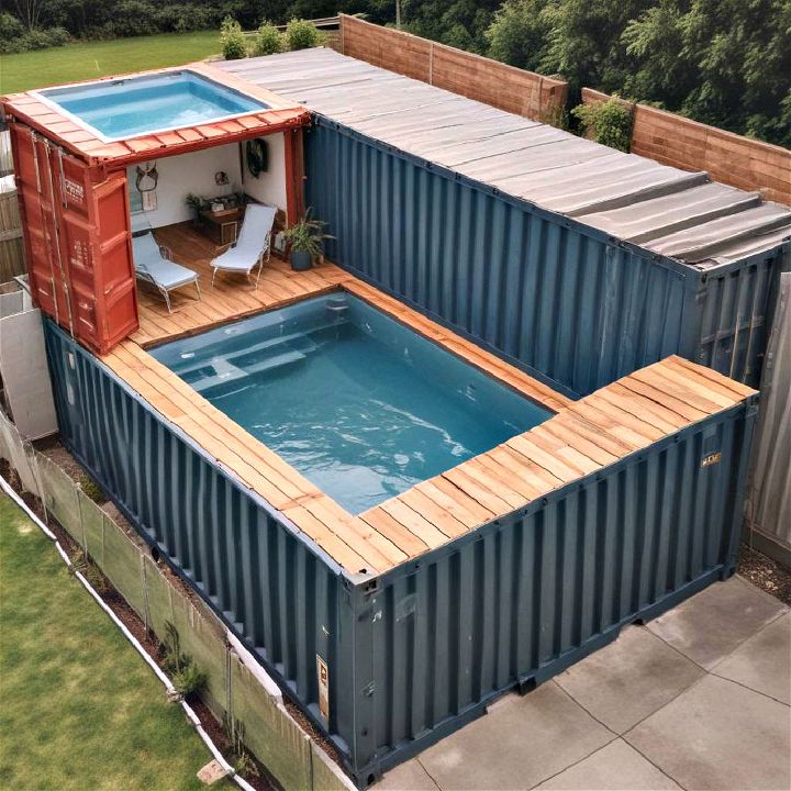 eco friendly pool option container pool